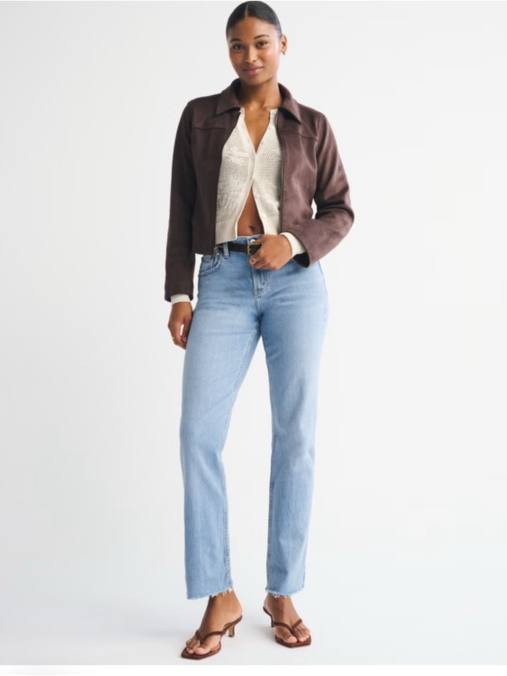 Abercrombie & Fitch curve love the ankle straight Ulta high rise